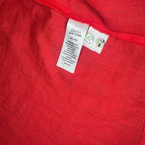 Rachel Zoe Scarlet Linen Shirt - Picture 6 of 11